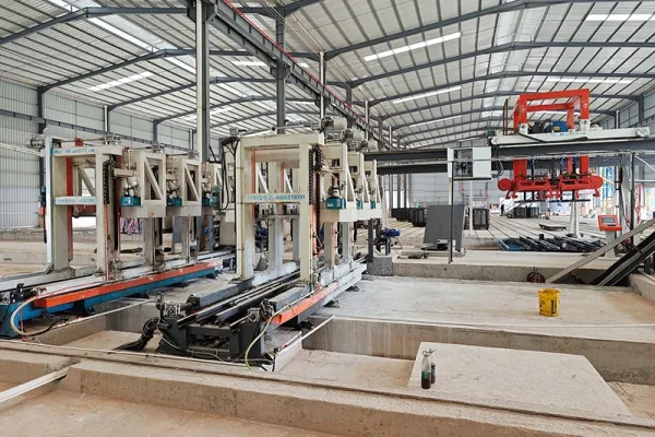Línea de producción de bloques de hormigón espumado en Guangdong, China