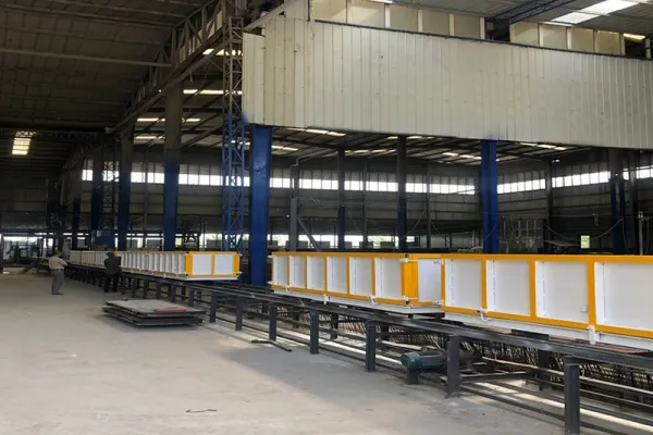 Línea de producción de paneles de pared de hormigón espumado en Sichuan, China